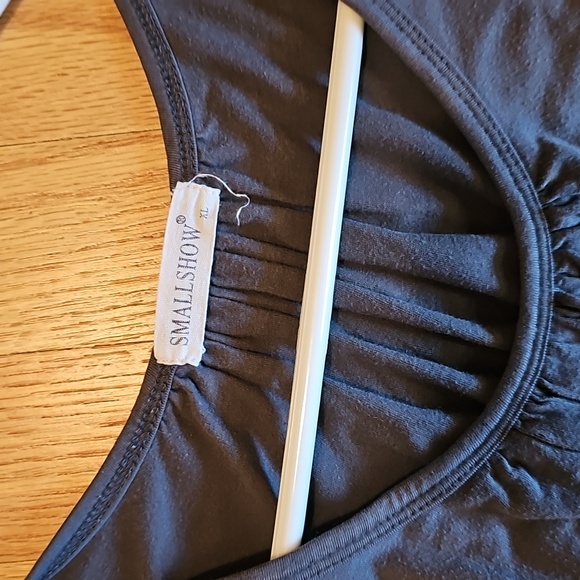 Sleeveless Nursing Tops - Black, Gray, and Striped - Picture 2 of 3